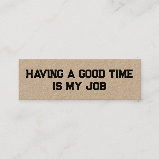 リタイアおもしろいンクラフトミニ名刺 スキニー名刺 (正面)