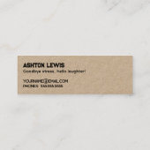 リタイアおもしろいンクラフトミニ名刺 スキニー名刺 (裏面)