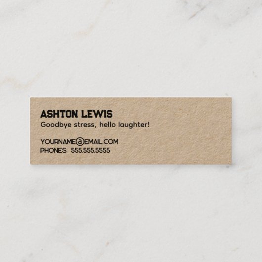 リタイアおもしろいンクラフトミニ名刺 スキニー名刺 (裏面)