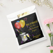 リタイアお祝いブラック紙 フェイバーバッグ (封をした状態)