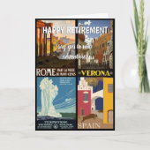 リタイアアドベンチャーヴィンテージ旅行ポスター カード (正面)