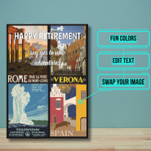 リタイアアドベンチャーヴィンテージ旅行ポスター