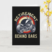 リタイアアフターバーおもしろいバイク カード (黄色い花)