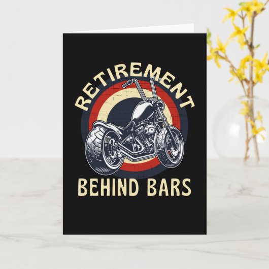 リタイアアフターバーおもしろいバイク カード (黄色い花)