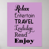 リタイアインスピレーションの言葉 |ブラックタイポグラフィ ポスター (正面)