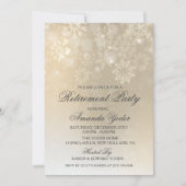 リタイアウィンタースノーフレーク招待状 招待状 (正面)