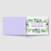 リタイアウェイズラベンダーウォーターカラーフローラ ゲストブック (全面)