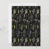 リタイアウォメンズワイルドフラワーズフローラディティダークブルー 招待状 (裏面)