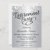 リタイアエレガントメントパーティの招待状 – シルバー 招待状 (正面)
