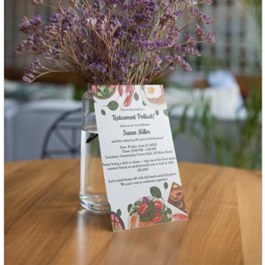 リタイアエレガントメントパーティーの持ち運び招待状 招待状