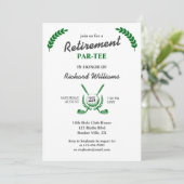リタイアエレガントルゴルフクラブリースをテーマにしたパーティー 招待状 (スタンド正面)