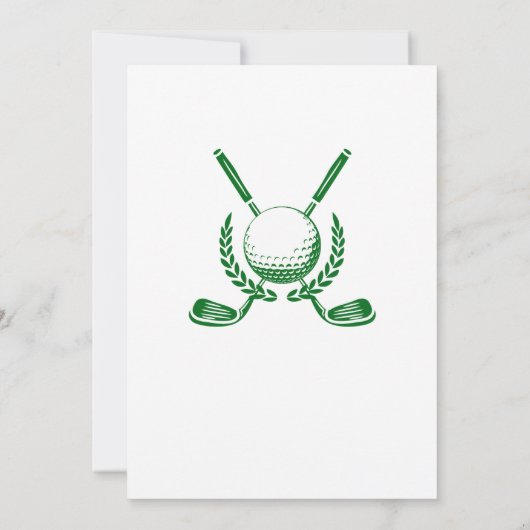 リタイアエレガントルゴルフクラブリースをテーマにしたパーティー 招待状 (裏面)