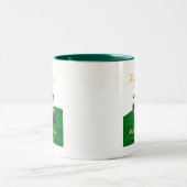 リタイアエレガントルゴルフテーマカートグリーン金ゴールド ツートーンマグカップ (中央)