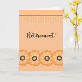 リタイアカード、花とオレンジ カード (黄色い花)