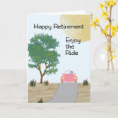 リタイアカー楽しむド「ザ・ライド」 Pink Car カード (黄色い花)