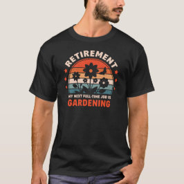 リタイアガーデニングのフルタイムの緑の親指 Tシャツ