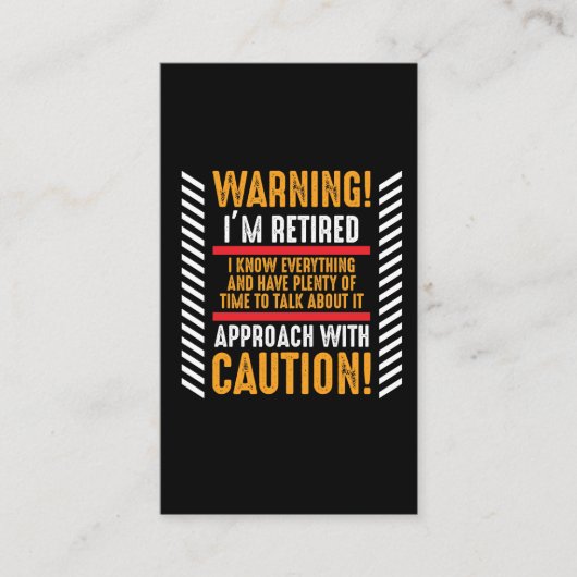 リタイアギャグことわざシニアファ退職したンド 名刺 (正面)