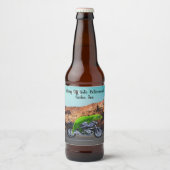 リタイアグッコジョーバイクに乗り込む ビールラベル (正面)