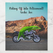 リタイアグッコジョーバイクに乗り込む ワインラベル (シングルラベル)