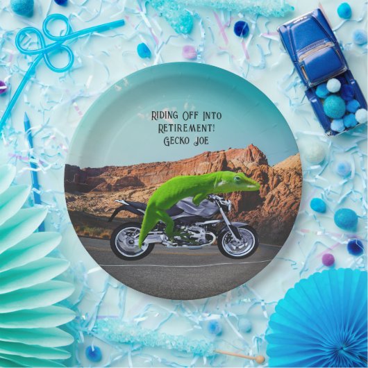 リタイアゲッコカスタムバイクに乗り出す ペーパープレート (パーティー)