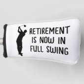 リタイアゴルファー誕生日退職したハッピーリタイア ゴルフヘッドカバー (正面)