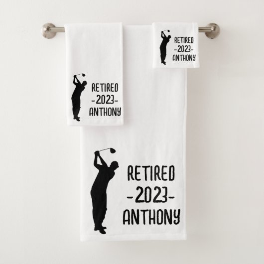 リタイアゴルファー誕生日退職したハッピーリタイア バスタオルセット (インサイチュ)
