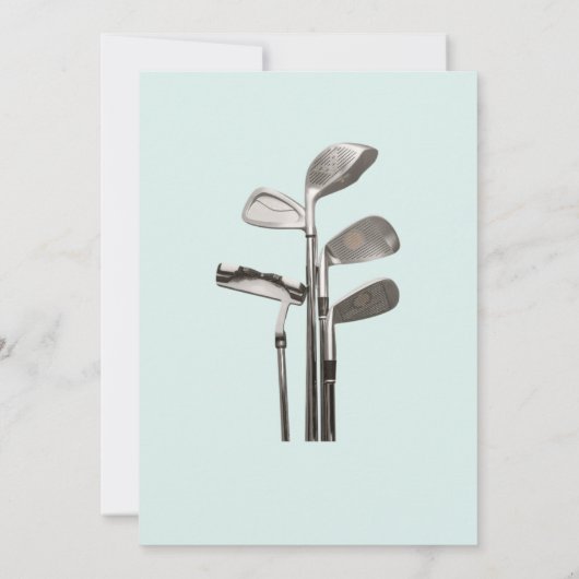 リタイアゴルフカートPar Teeをテーマにした招待状 招待状 (裏面)