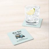 リタイアゴルフカートPar Teeテーマ スクエアペーパーコースター (インサイチュ)