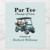 リタイアゴルフカートPar Teeテーマ ワインラベル (シングルラベル)