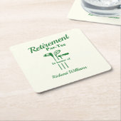 リタイアゴルフクラブをテーマにしたPar Tee スクエアペーパーコースター (アングル)