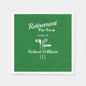 リタイアゴルフクラブをテーマにしたPar Tee スタンダードカクテルナプキン (正面)