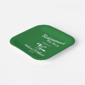 リタイアゴルフクラブグリーンホワイトをテーマにしたPar Tee ペーパープレート (傾斜あり)