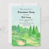 リタイアゴルフパーティーウォーターカラーゴルフコース 招待状 (正面)