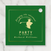 リタイアゴルフパーティークラシックグリーンゴールデンプレーヤー フェイバータグ (裏面)