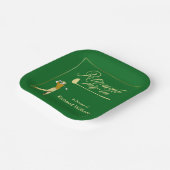リタイアゴルフパーティークラシックグリーンゴールデンプレーヤー ペーパープレート (傾斜あり)