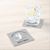 リタイアゴルフプレーモダンヤーのパーティーへのスイング スクエアペーパーコースター (インサイチュ)