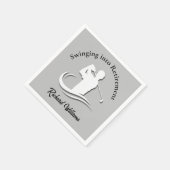 リタイアゴルフプレーモダンヤーのパーティーへのスイング スタンダードカクテルナプキン (角)