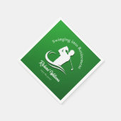 リタイアゴルフプレーモダンヤーのパーティーへのスイング スタンダードカクテルナプキン (角)