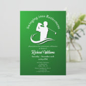 リタイアゴルフプレーモダンヤーのパーティーへのスイング 招待状 (スタンド正面)