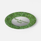 リタイアゴルフボールオングラス紙プレート ペーパープレート (アングル)