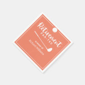 リタイアゴルフボールティーフラッグピーモダンプ スタンダードカクテルナプキン (角)