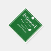 リタイアゴルフボールティーフラッグモダン スタンダードカクテルナプキン (角)