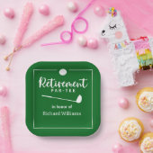 リタイアゴルフボールティーフラッグモダン ペーパープレート (パーティー)