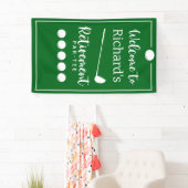 リタイアゴルフボールティーフラッグモダン 横断幕 (インサイチュ)