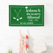 リタイアゴルフボールティーフラッグモダン 横断幕 (インサイチュ)