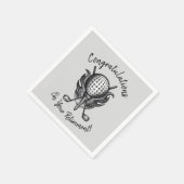 リタイアゴルフボールTeeクラブおめでとう スタンダードカクテルナプキン (角)