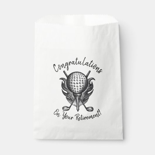 リタイアゴルフボールTeeクラブおめでとう フェイバーバッグ (正面)