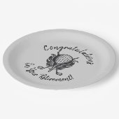 リタイアゴルフボールTeeクラブおめでとう ペーパープレート (アングル)