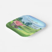 リタイアゴルフマ読ンズザグリーンウォーター色 ペーパープレート (傾斜あり)