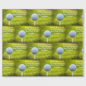 リタイアゴルフ日追加文字と名前 ラッピングペーパー (フラット)